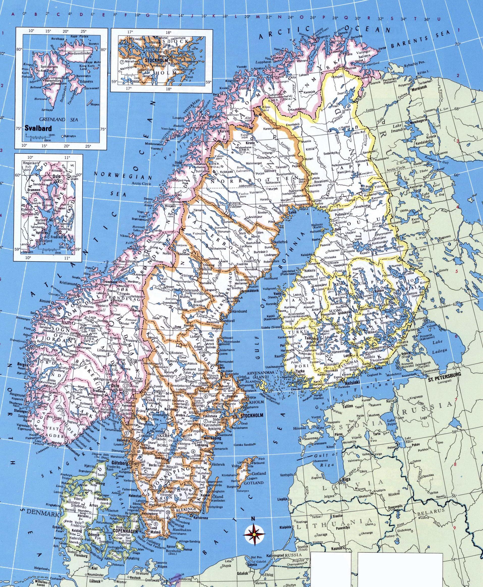 La Norvege Autoroute De La Carte Ma De Norvege Sur Route Europe Du Nord Europe