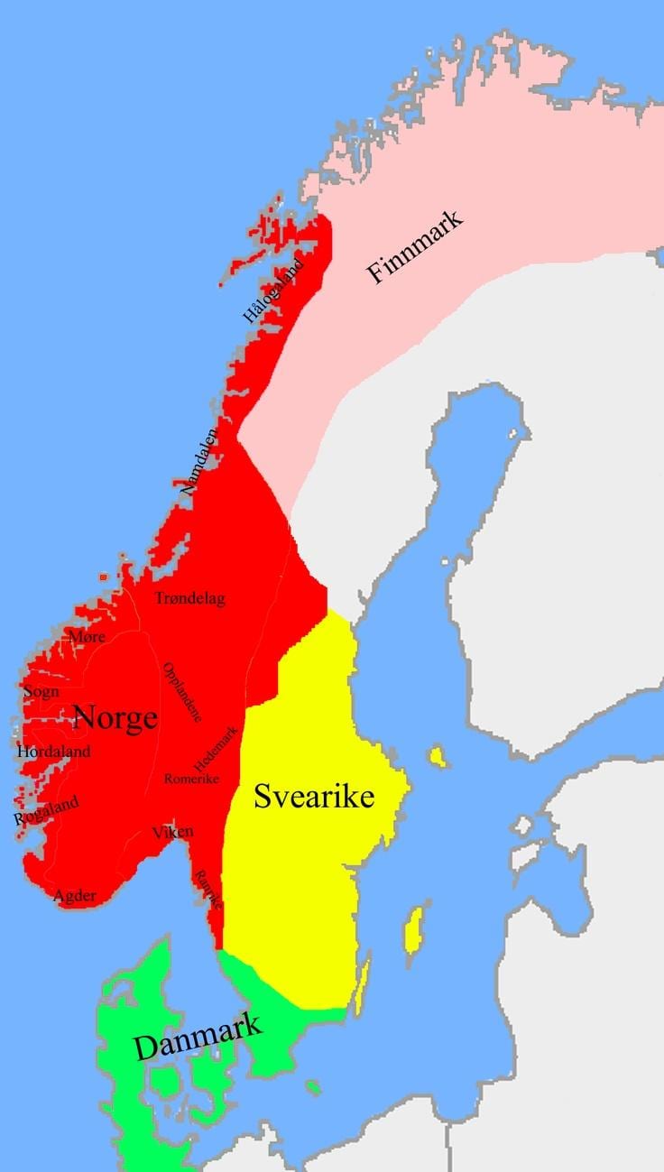 Carte de la Norvège frontières