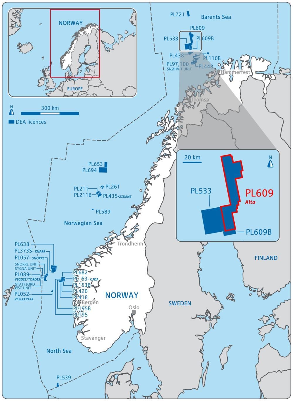 Carte de la Norvège à l'huile