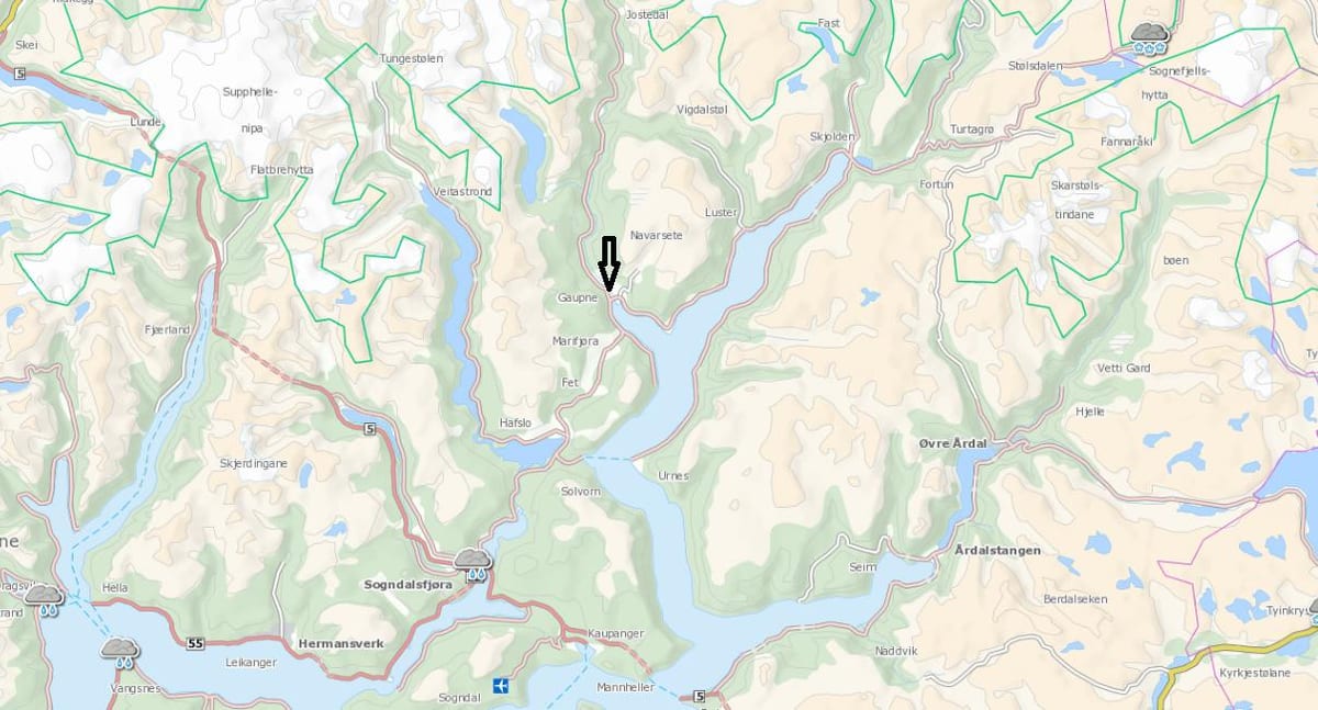 Carte de la kommune de Norvège
