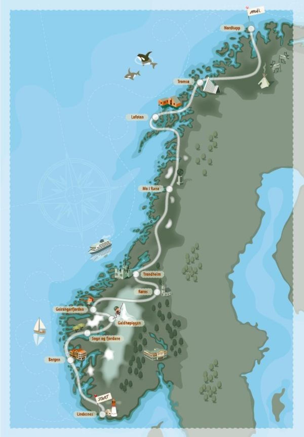 camping la Norvège carte