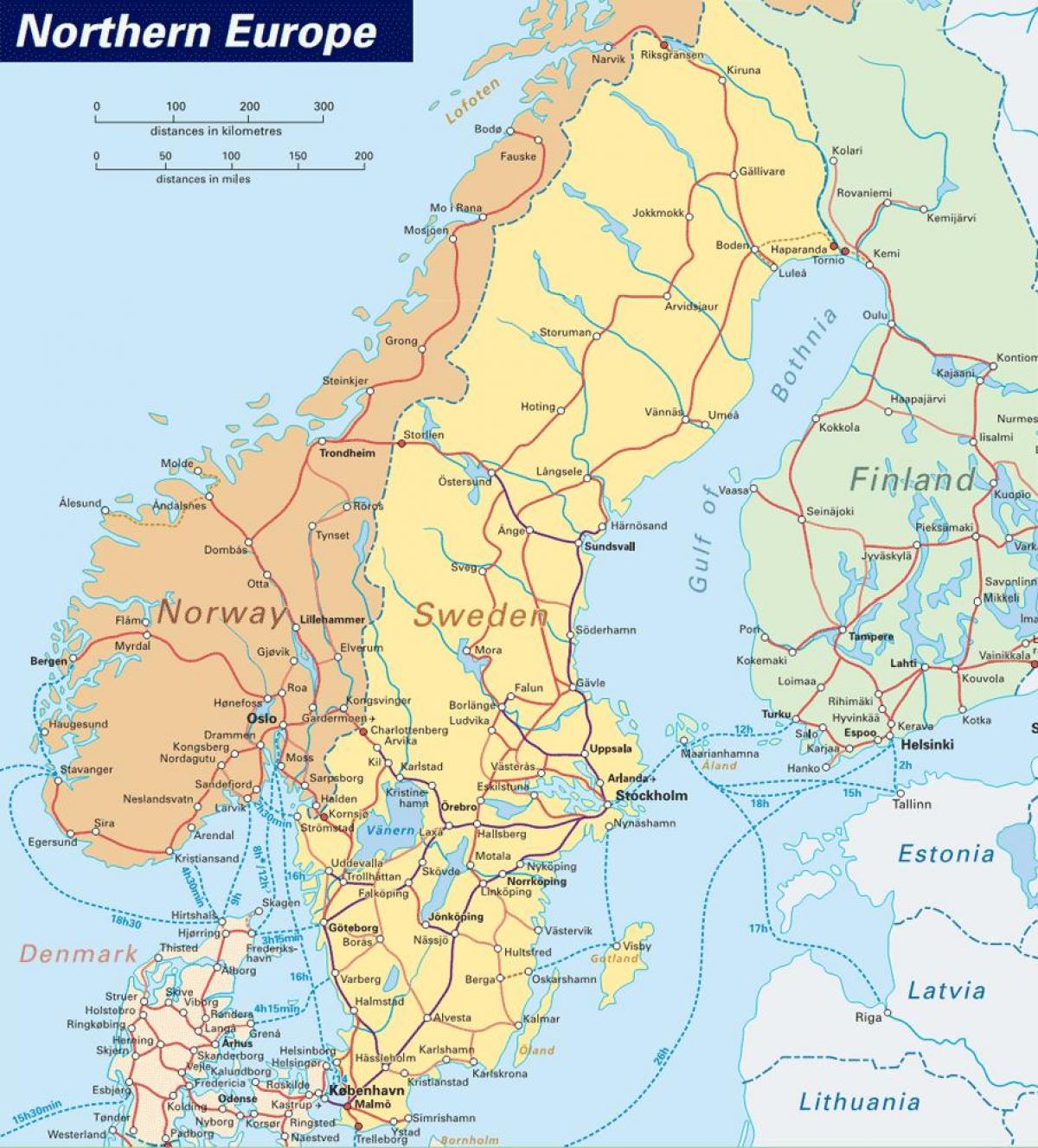 carte de narvik en Norvège
