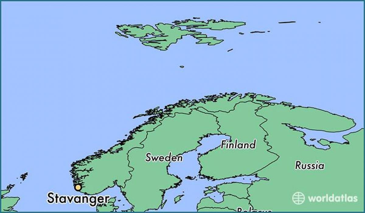 carte de stavanger en Norvège