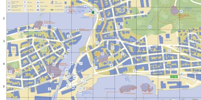 Alesund en Norvège carte de la ville