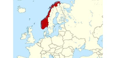 La norvège localisation sur la carte