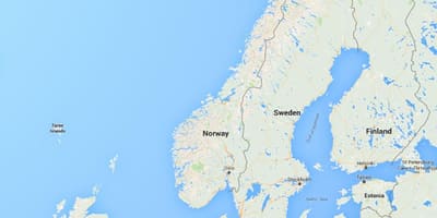 Carte norge Norvège