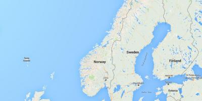 Carte norge Norvège