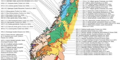 Carte géologique de la Norvège