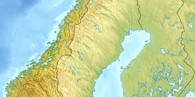 Carte physique de la Norvège