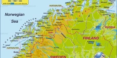 Carte de kirkenes en Norvège