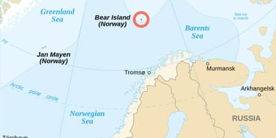 Carte de la Norvège îles 