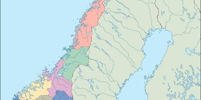 Carte de la Norvège vecteur