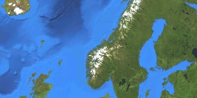 Carte de la Norvège par satellite