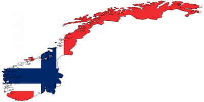 La norvège carte drapeau