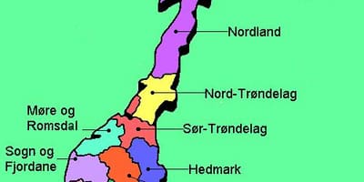 Carte de la Norvège national itinéraires touristiques 