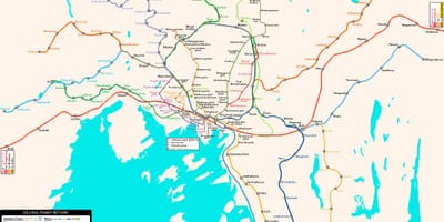 Carte de la Norvège métro