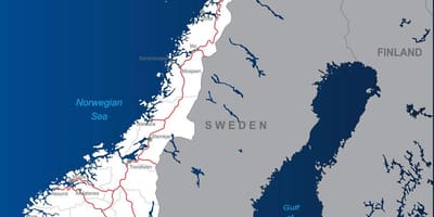 Les routes à péage Norvège carte
