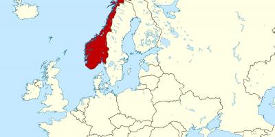 Carte de la Norvège et de l'europe