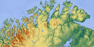 La Norvège du nord, carte