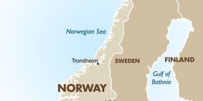 Carte de lillehammer en Norvège