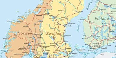 Carte de narvik en Norvège