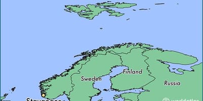 Carte de stavanger en Norvège