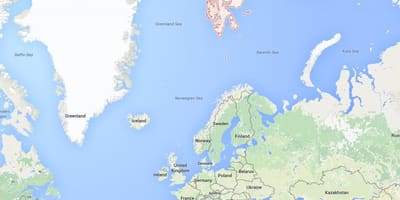 Le spitzberg, Norvège carte