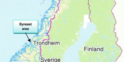 Carte de trondheim, Norvège